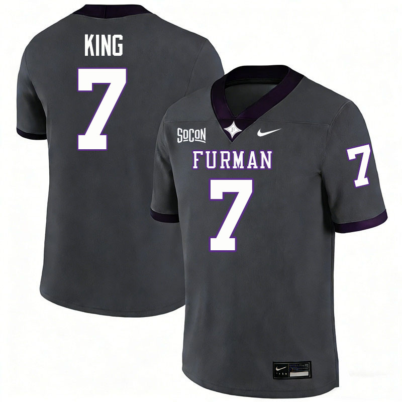 Furman Paladins #7 Kerry King College Football Jerseys,Uniforms-Grey